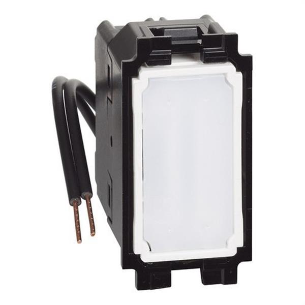 BTICINO K4004L Cruzamiento 1P 10AX 250VCA LIVING NOW 1 módulo, bornes a tornillo, iluminado con LED blanco