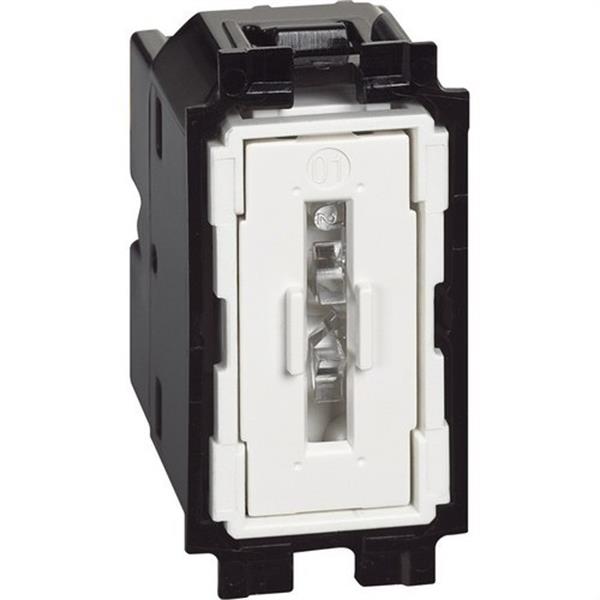 BTICINO K4005A Pulsador 1P 10A 250VCA LIVING NOW 1 módulo, bornes automáticos, iluminable