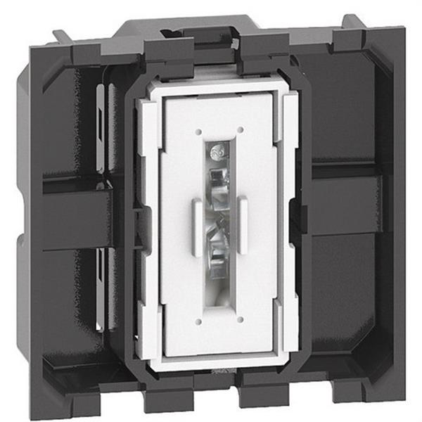 BTICINO K4005M2A Pulsador 1P 10A 250VCA LIVING NOW 2 módulos, bornes automáticos, iluminable