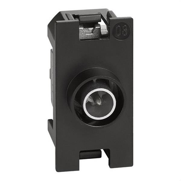 BTICINO K4202D Base coaxial TV/SAT única <1,5dB LIVING NOW 1 módulo, Ø 9,5mm, conector macho