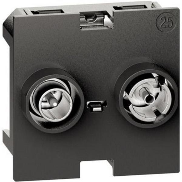 BTICINO K4217M2P10 Base coaxial TV/R-SAT final 10dB LIVING NOW 2 módulos para instalación DVB-T