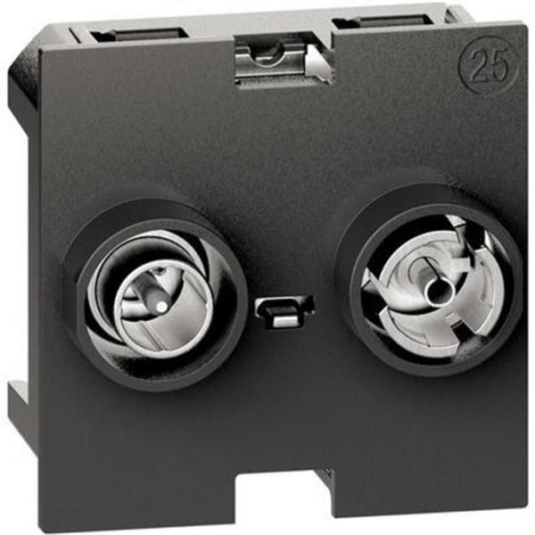 BTICINO K4217M2P14 Base coaxial TV/R-SAT intermedia 14dB LIVING NOW 2 módulos para instalación DVB-T