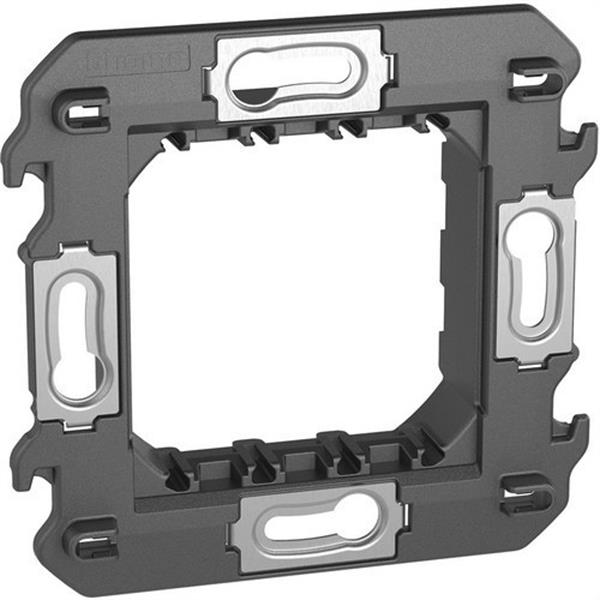 BTICINO K4702 Soporte universal tornillos LIVING NOW 2 módulos con tapa de protección transparente