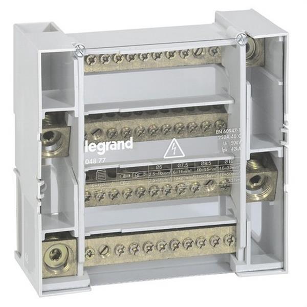 LEGRAND 004877 Repartidor tetrapolar 250A 9 módulos