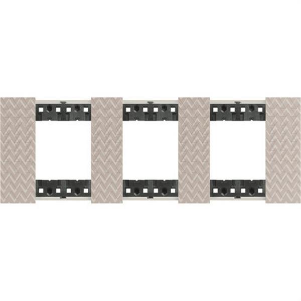 BTICINO KA4802M3MM Placa para mecanismo LIVING NOW 2x3 módulos en tecnopolímero con efecto píxel, color optic