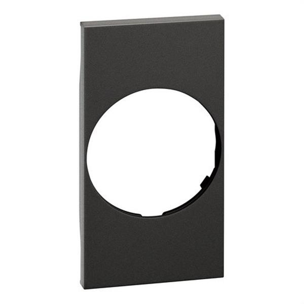 BTICINO KG04 Placa frontal LIVING NOW 2 módulos para base enchufe multiestándar ref.4141, dark