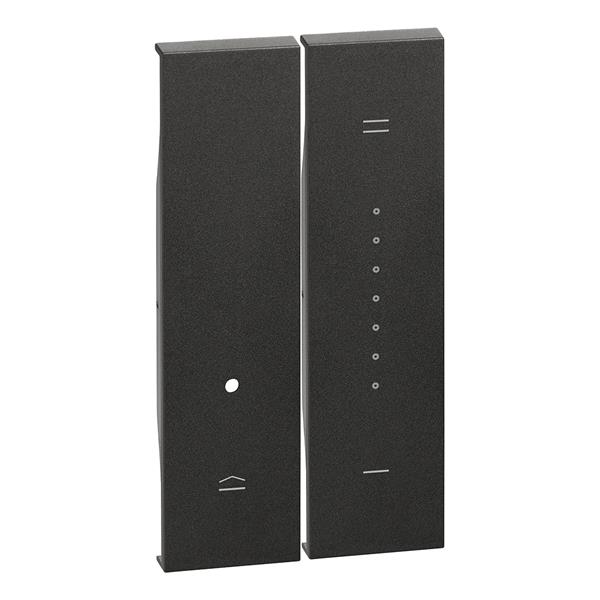 BTICINO KG19 Tecla regulador iluminación LIVING NOW, 2 módulos para ref.4410-4411, dark