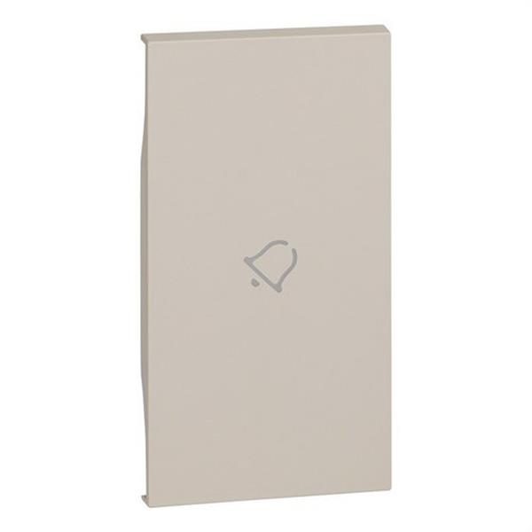 BTICINO KM01M2D Tecla con símbolo campana LIVING NOW, 2 módulos, iluminable, sand