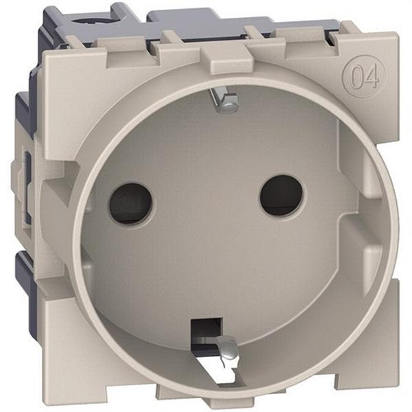 BTICINO KM4141 Base enchufe 2P+T 16A 230Vca LIVING NOW 2 módulos contactos laterales, sand