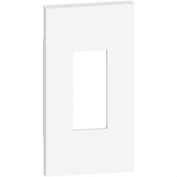 BTICINO KW07M2 Placa frontal LIVING NOW 2 módulos para RJ45 y adaptadores keystone, blanco