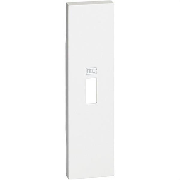 BTICINO KW10C Placa frontal LIVING NOW 1 módulo para bases cargador USB ref.4285/6C1, blanco