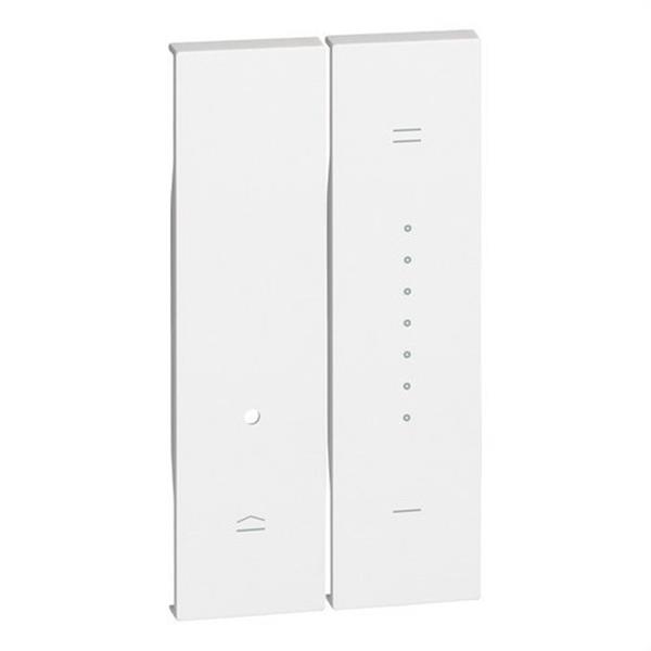 BTICINO KW19 Tecla regulador iluminación LIVING NOW, 2 módulos para ref.4410-4411, blanco