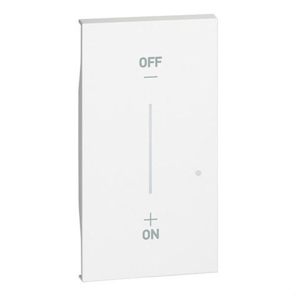 BTICINO KW33M2 Tecla LIVING NOW W/NETATMO 2 módulos, iluminable para productos cableados, blanco