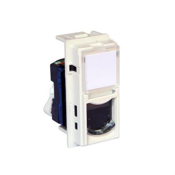 BTICINO KW4279C6 Base RJ45 CAT6 UTP LIVING NOW 1 módulo para transmisión de datos/telefonía, blanco