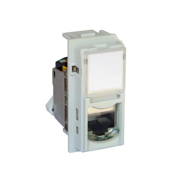 BTICINO KW4279C6A Base RJ45 CAT6A UTP LIVING NOW 1 módulo para transmisión de datos/telefonía, blanco