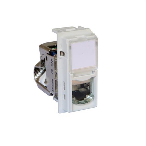 BTICINO KW4279C6S Base RJ45 CAT6 STP LIVING NOW 1 módulo para transmisión de datos/telefonía, blanco