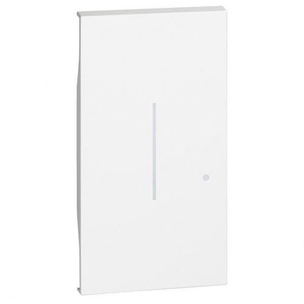 BTICINO KW42M2 Tecla comando LIVING NOW W/NETATMO 2 módulos, iluminable para productos inalámbricos, blanc