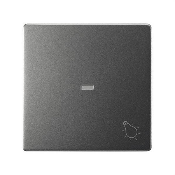 SIMON 8200016-096 Tecla individual pulsador Simon 82 con visor + luz titanio
