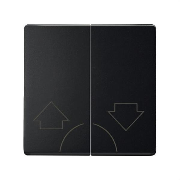 SIMON 8200029-098 Tecla doble persianas Simon 82 sin enclavamiento negro mate
