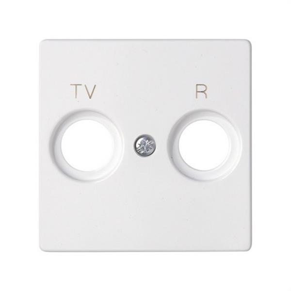 SIMON 8200053-090 Placa SIMON 82 toma R-TV blanco mate
