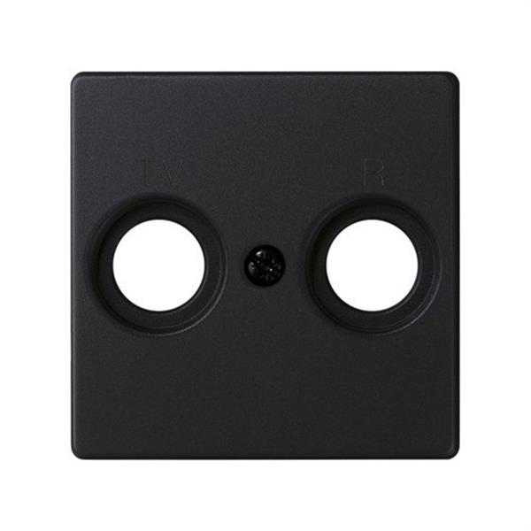 SIMON 8200053-098 Placa SIMON 82 toma R-TV SIMON 82 negro mate