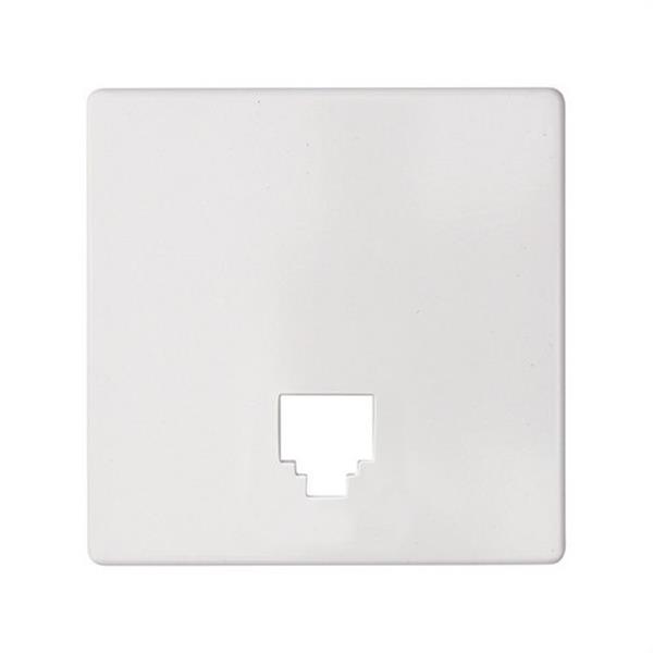 SIMON 8200062-090 Placa SIMON 82 para tomas telefónicas RJ11 y RJ12 blanco mate