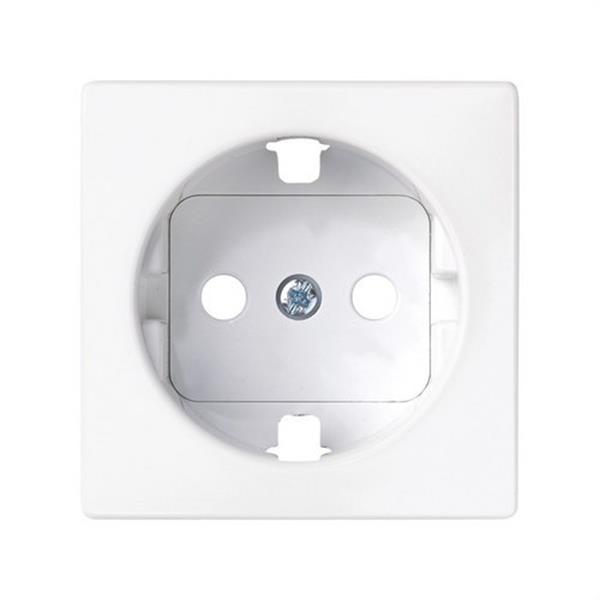 SIMON 8200432-090 Base de enchufe SIMON 82 schuko con embornamiento tornillo+tapa 16A blanco mate