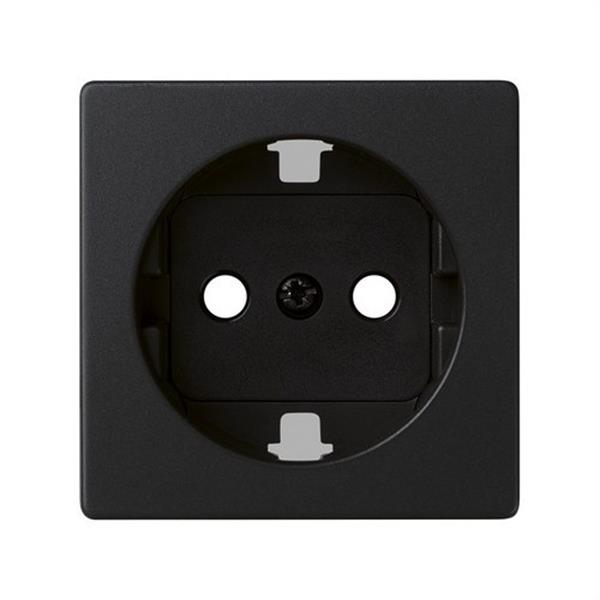 SIMON 8200432-098 Base de enchufe SIMON 82 schuko con embornamiento tornillo+tapa 16A negro mate