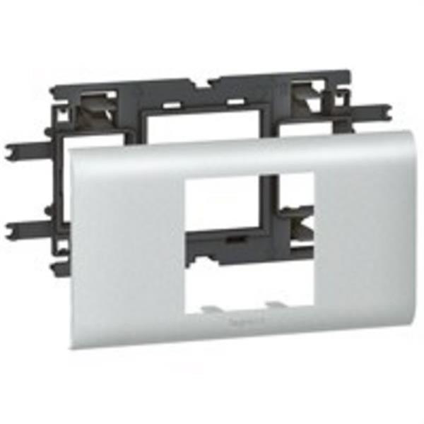 LEGRAND 011202 Adaptador MOSAIC aluminio 2 módulos T/65mm