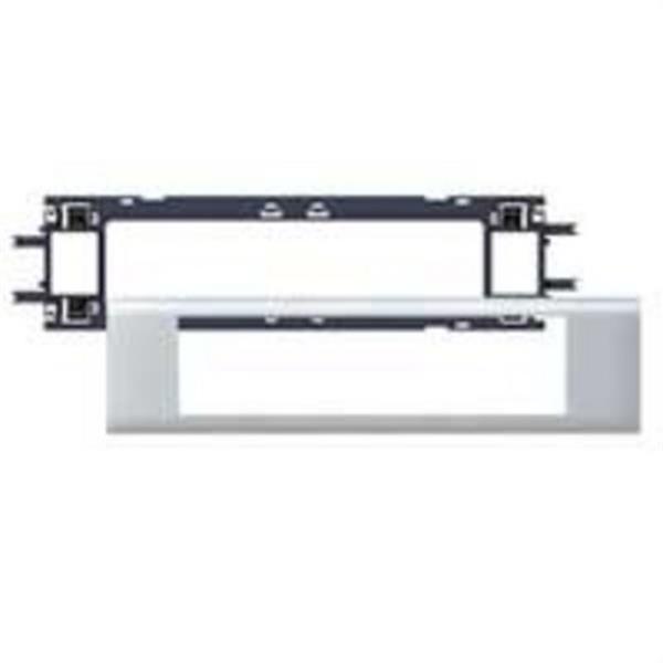 LEGRAND 011208 Adaptador MOSAIC aluminio 8 módulos T/65mm