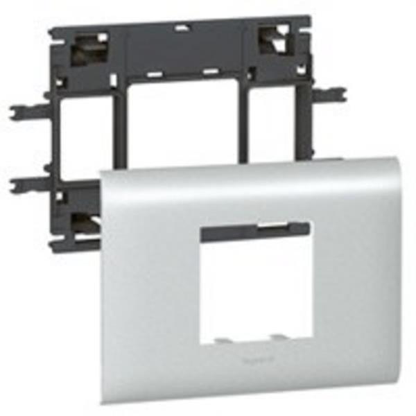 LEGRAND 011212 Adaptador MOSAIC aluminio 2 módulos T/85mm