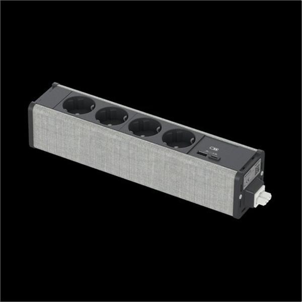 SCHNEIDER ELECTRIC INS44235 Módulo 4 schuko + USB A y C antracita / aluminio