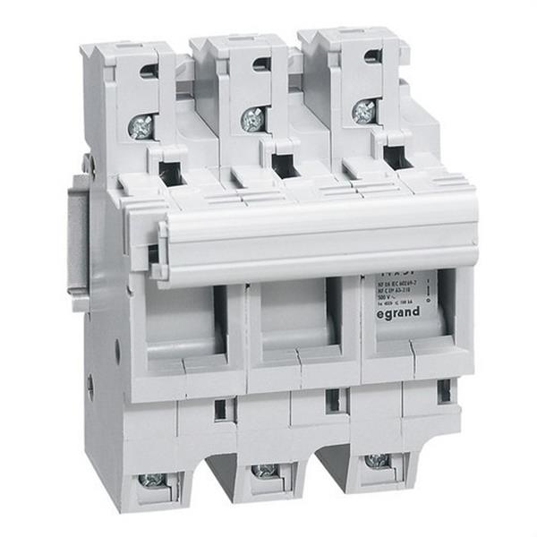 LEGRAND 021504 Base fusible seccionable T1 fijación tornillo rail 4'5 módulo