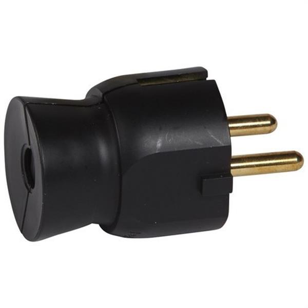LEGRAND 050177 Clavija 2P + TT 16A sin recta negro