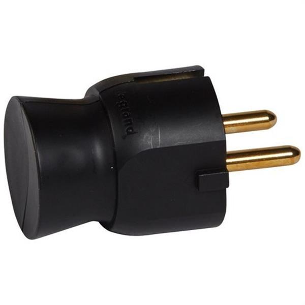 LEGRAND 050178 Clavija 2P + TT 16A sin lateral negro