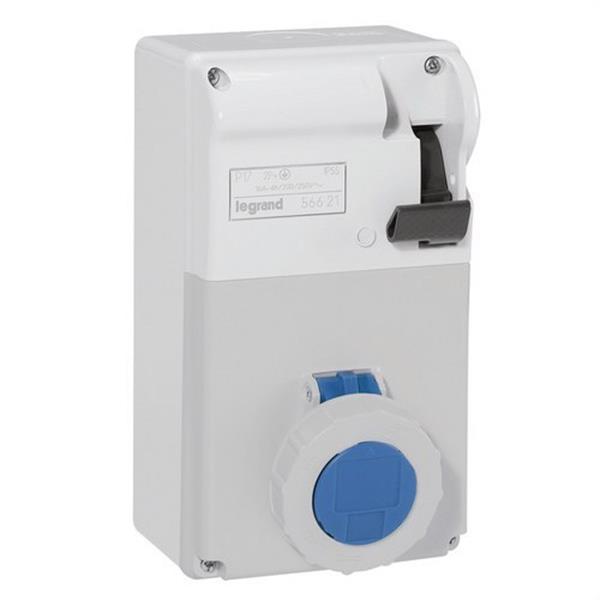LEGRAND 056621 Combinación toma enclavamiento 2P + TT 16A 230V IP55