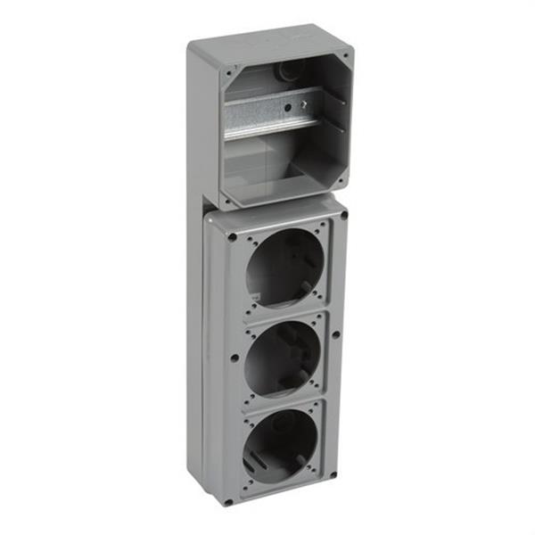 LEGRAND 057707 Base 4 módulos para 3 tomas 16A