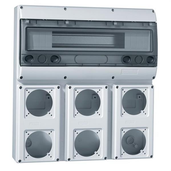 LEGRAND 057709 Base 18 módulo para 6 tomas 16A