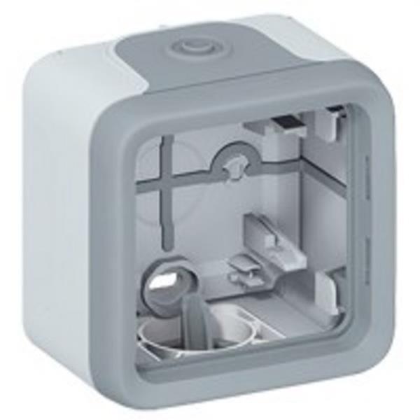 LEGRAND 069651 Caja superficie plexo 1 elemento con conos gris
