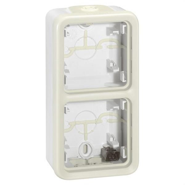LEGRAND 069691 Caja superficie vertical 2 posiciones plexo blanco