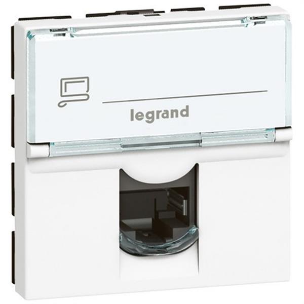 LEGRAND 076591 Toma RJ45 categoría 6 UTP 2 módulos blanco 90