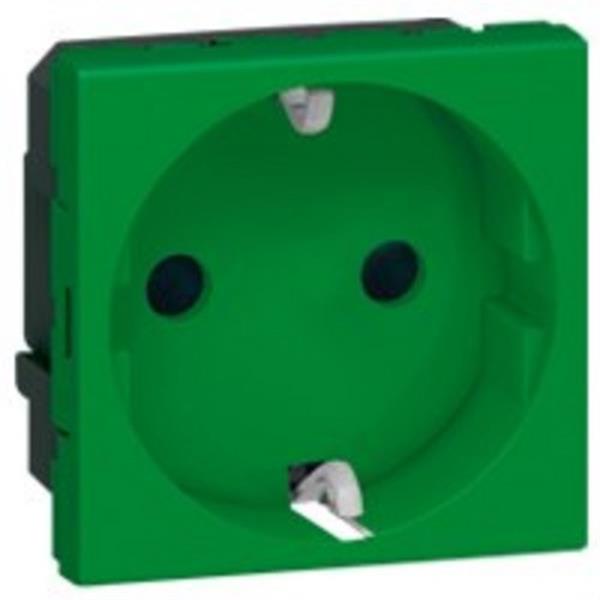 LEGRAND 077216 Toma 2P + TT lateral MOSAIC-II verde