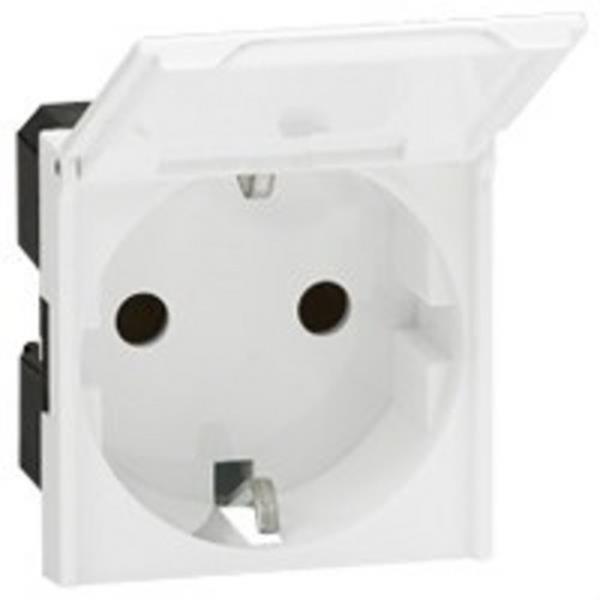 LEGRAND 077219 Toma 2P + TT lateral con tapa MOSAIC-II