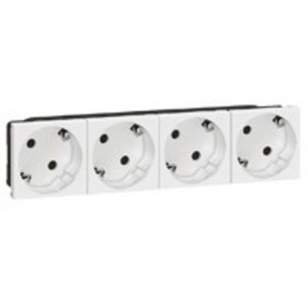 LEGRAND 077254 Toma 4x2P + TT lateral blanco MOSAIC-II