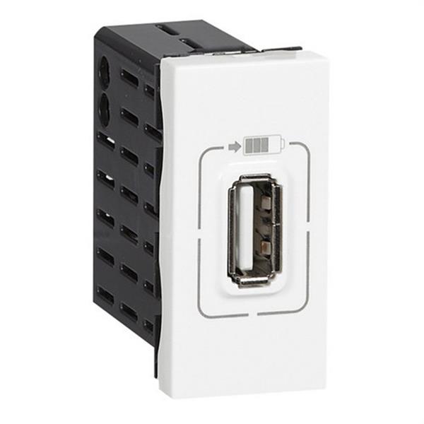 LEGRAND 077591 Alimentador USB MOSAIC 1 módulo blanco