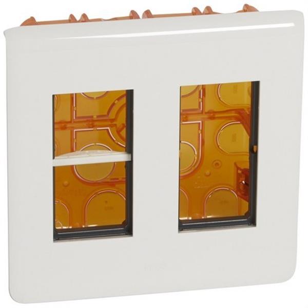 LEGRAND 078872 Caja mecanismos empotrar MOSAIC-II 2 columnas blanco