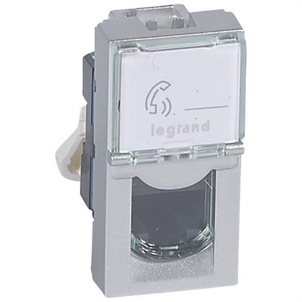 LEGRAND 079461 Toma RJ45 categoría 6 UTP 1 módulo aluminio
