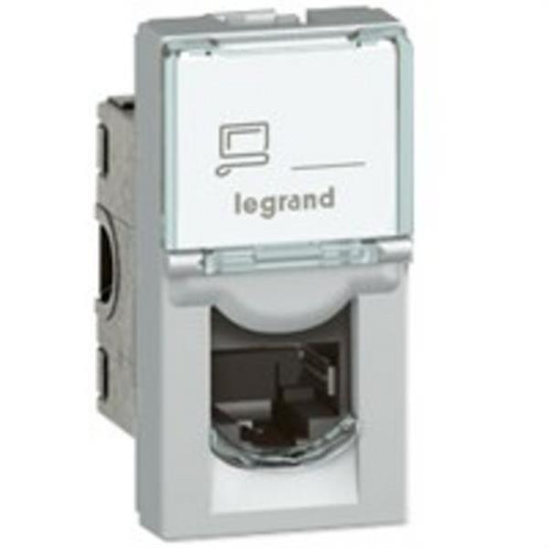 LEGRAND 079473 Toma RJ45 categoría 6A STP 1 módulo aluminio