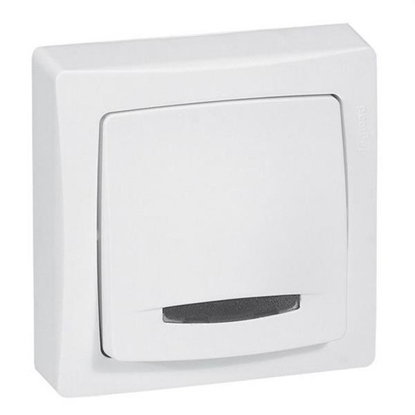 LEGRAND 086005 *Mecanismo pulsador 6A con visor serie cuadrada OTEO