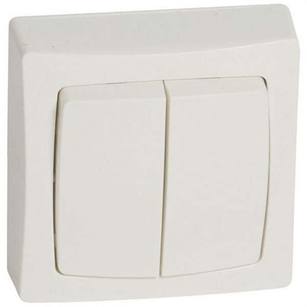 LEGRAND 086020 *Mecanismo doble interruptor con visor serie cuadrada OTEO